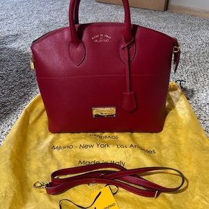 Valentino by Mario Valentino Bravia Bag in Red Saffiano leather